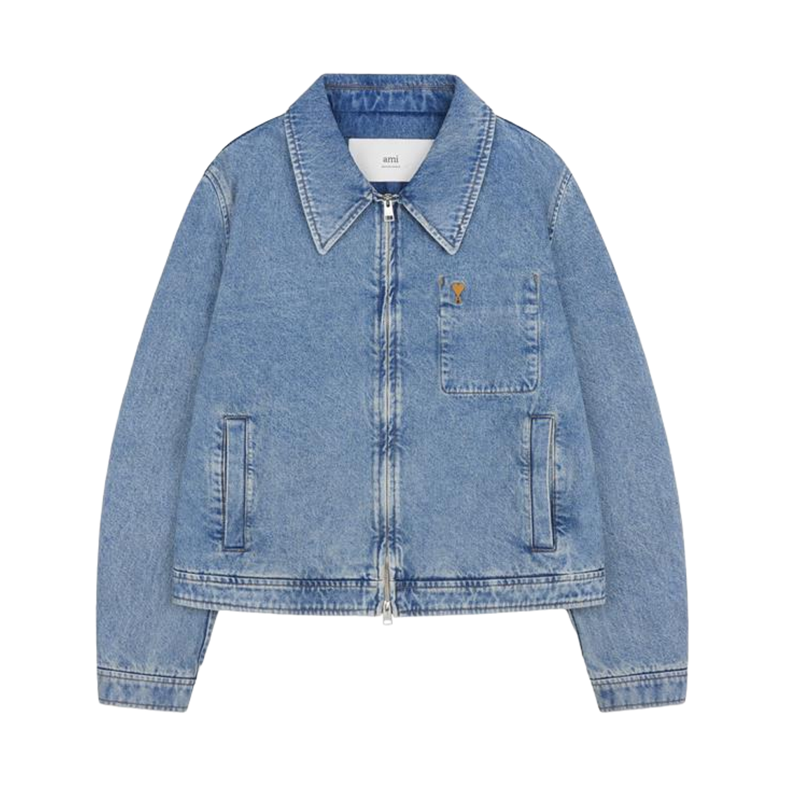 HJK835 DE0046 480 [25% 쿠폰] AMI de Coeur Cotton Zipper Jacket Used Blue Brown