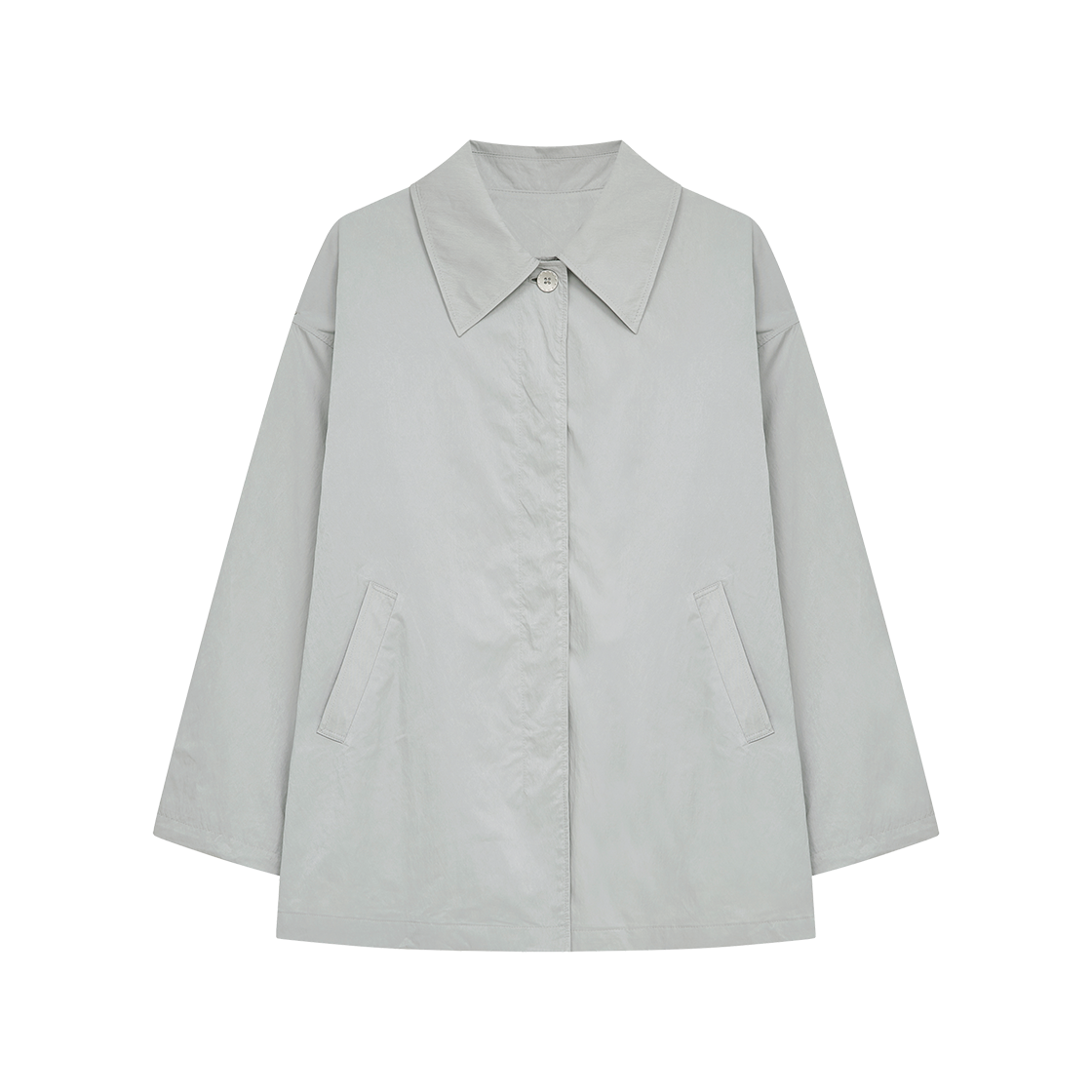 마가린핑거스 플레어 하프 카라 자켓 라이트 그레이(Margarin Fingers Flare Half Collar Jacket Light Grey)