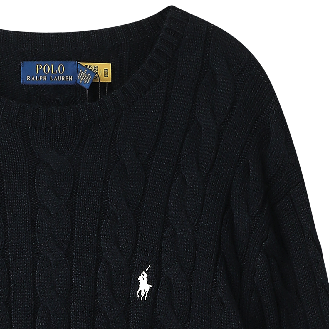 [15% 적립] 폴로 랄프 로렌 케이블 니트 코튼 스웨터 헌터 네이비 - 26FW([15% 적립] Polo Ralph Lauren Cable Knit Cotton Sweater Hunter Navy - 26FW) - 4