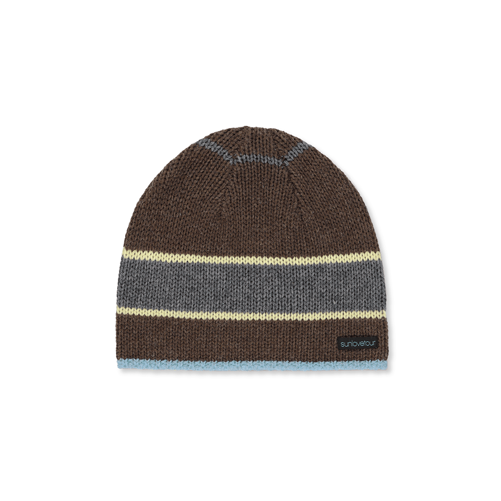 SL263KHWBE01BR [트리플 적립] sunlovetour Varsity Stripe Beanie Brown