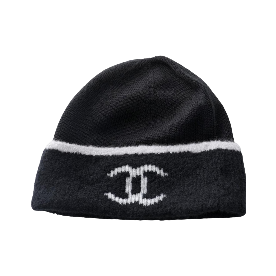AAA330-B17631-NZI07 (W) Chanel CC Logo Beanie Cashmere Silk Wool & Black