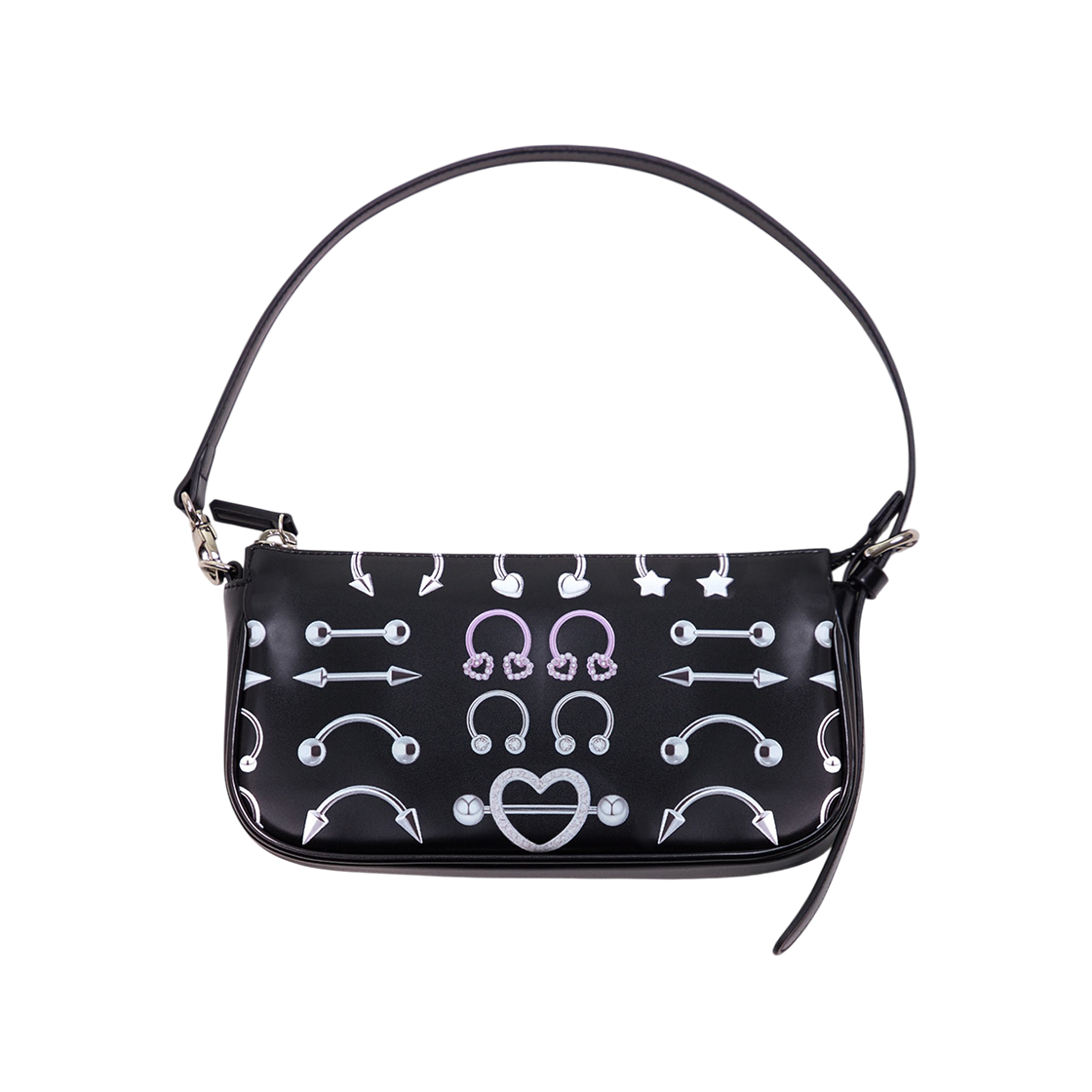 SH26SS-BG003BK SELES HOUSE Piercing Shoulder Bag - Black