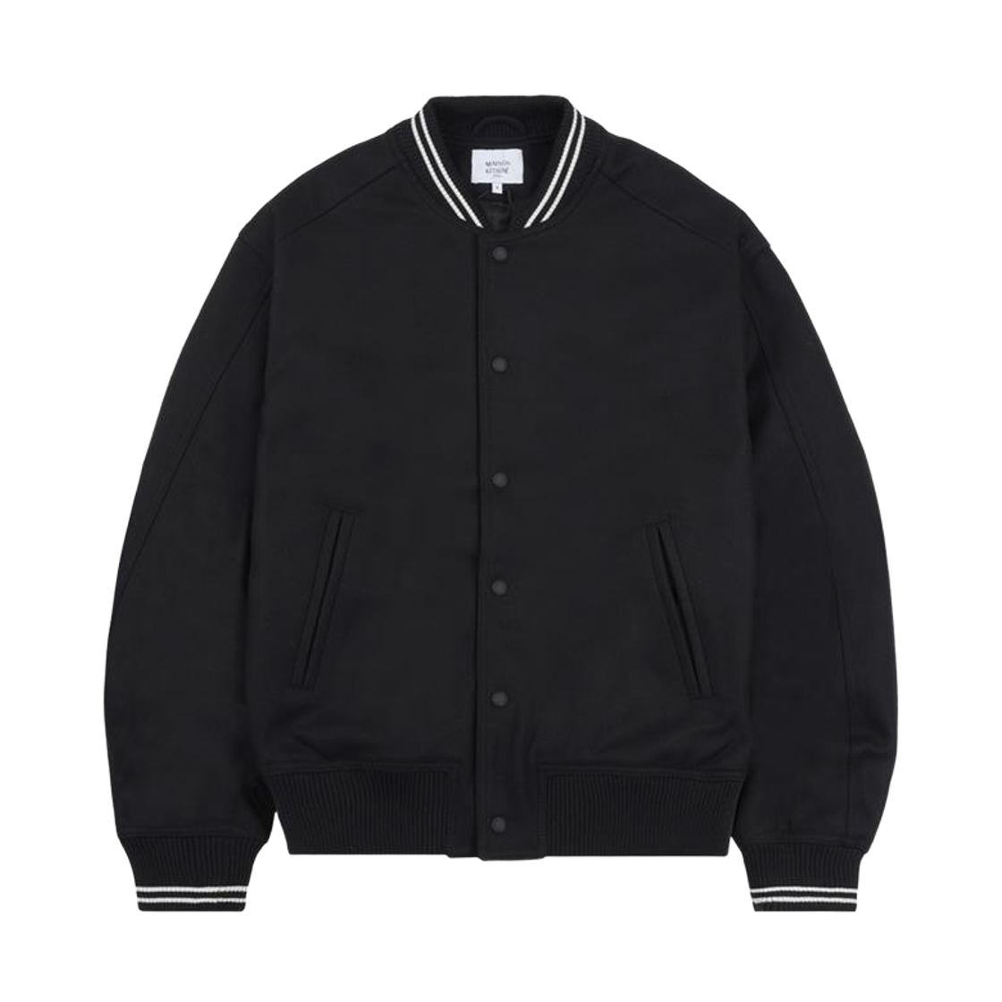 [25% 쿠폰] 메종 키츠네 바시티 테디 블루종 블랙([25% 쿠폰] Maison Kitsune Varsity Teddy Blouson Black) - 2