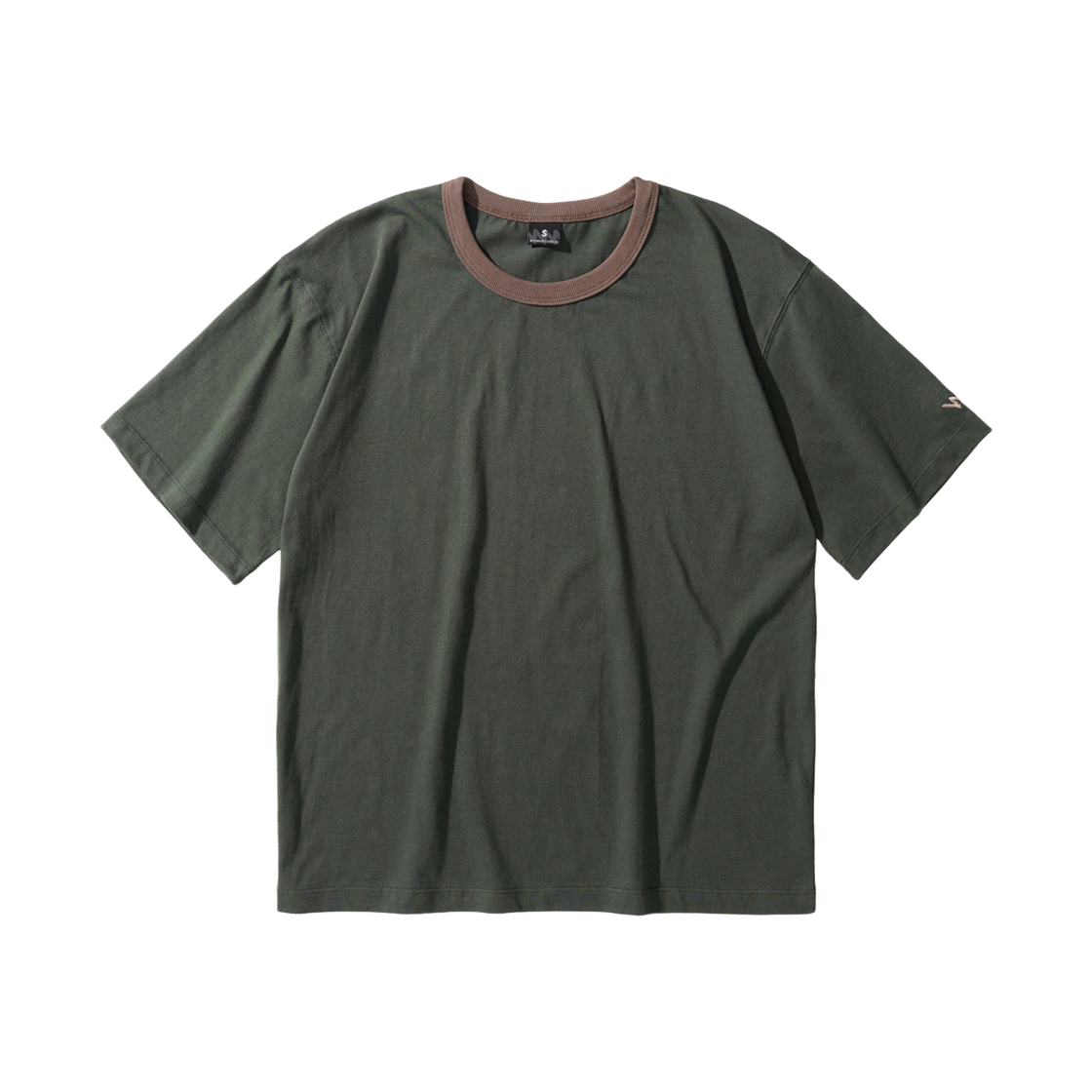 더블유브이프로젝트 초커 피그먼트 링거 반팔티셔츠 카키 JJST7869(WV PROJECT Choker Pigment Ringer Short Sleeve Khaki JJST7869)