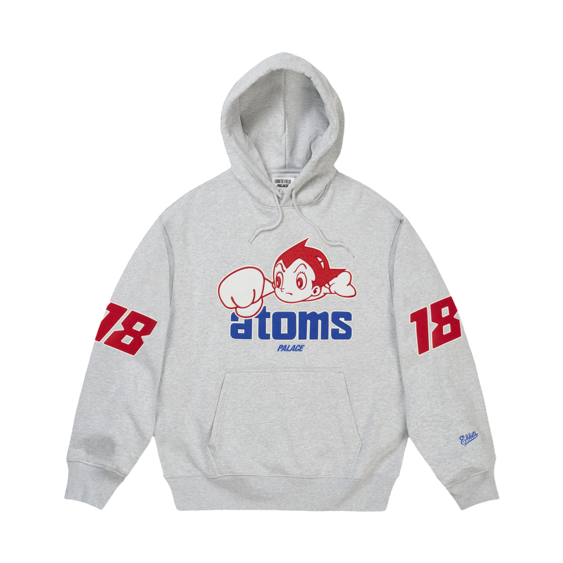 - Palace x Ebbets Field Flannels Sankei Atoms Hood Grey Marl - 26FW