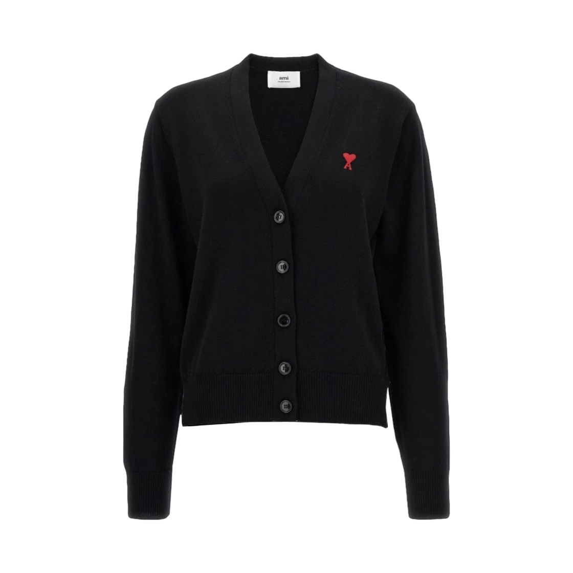 FKC374 001 009 [25% 쿠폰] (W) Ami de Coeur Wool Slim Fit Cardigan Black Red