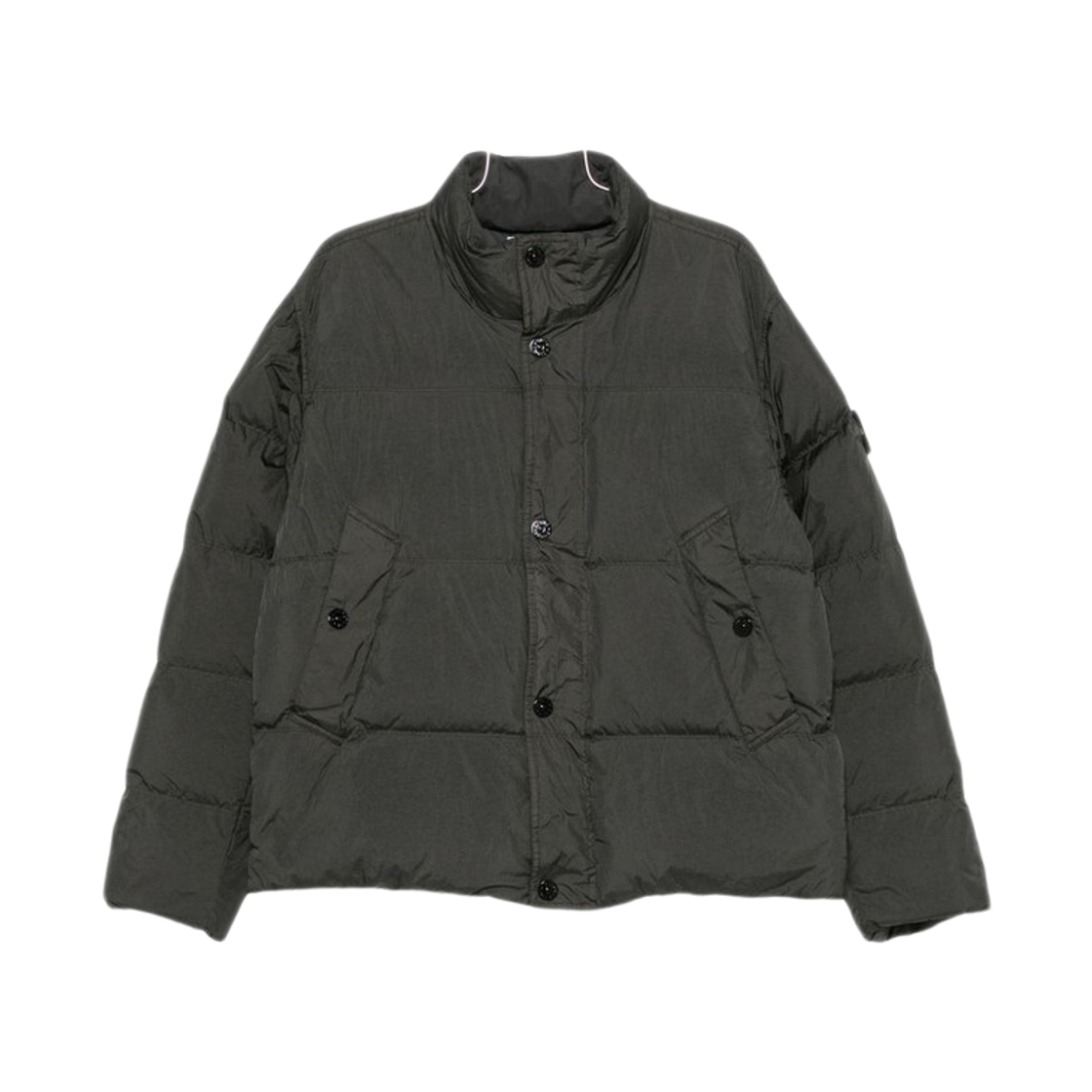 L2S1541001-09S0A23-V0062 Stone Island 4100109 Nylon Short Down Jacket Lead Grey - 26FW