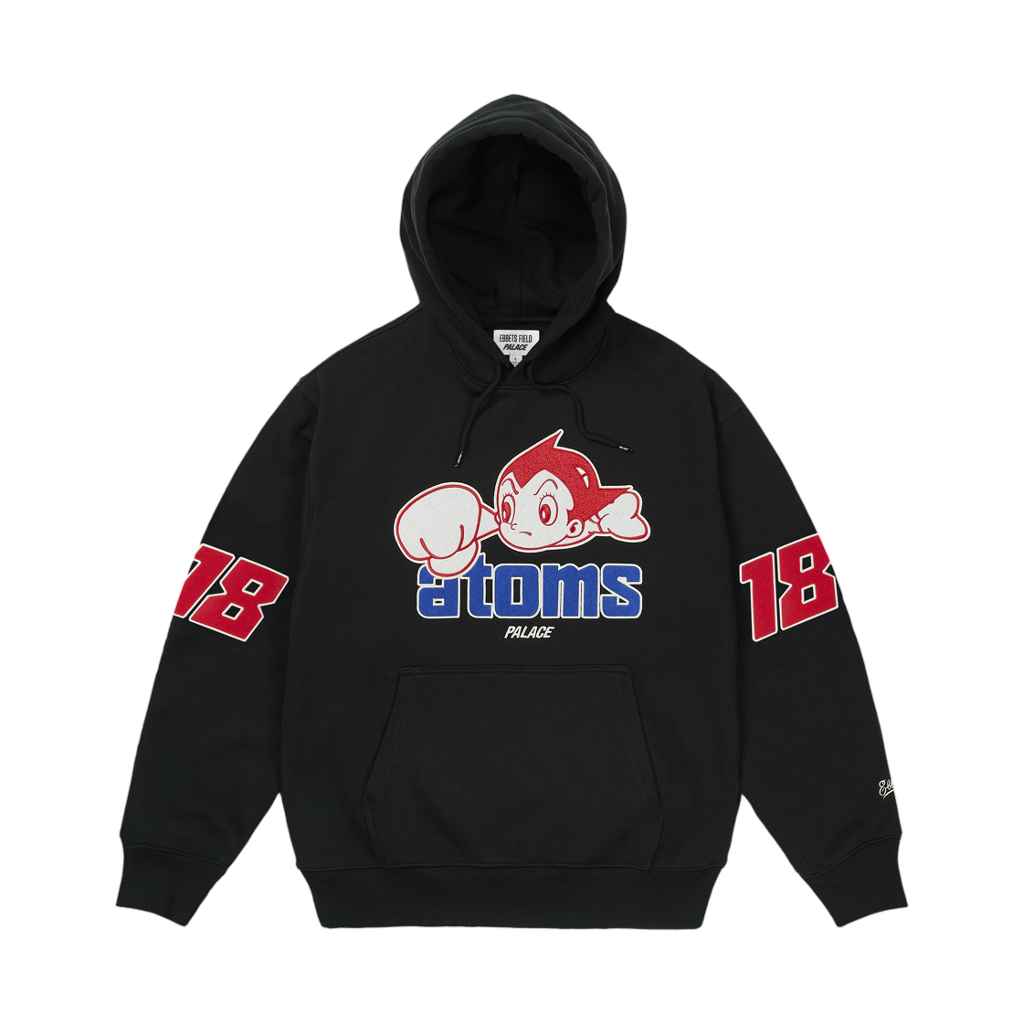 - Palace x Ebbets Field Flannels Sankei Atoms Hood Black - 26FW