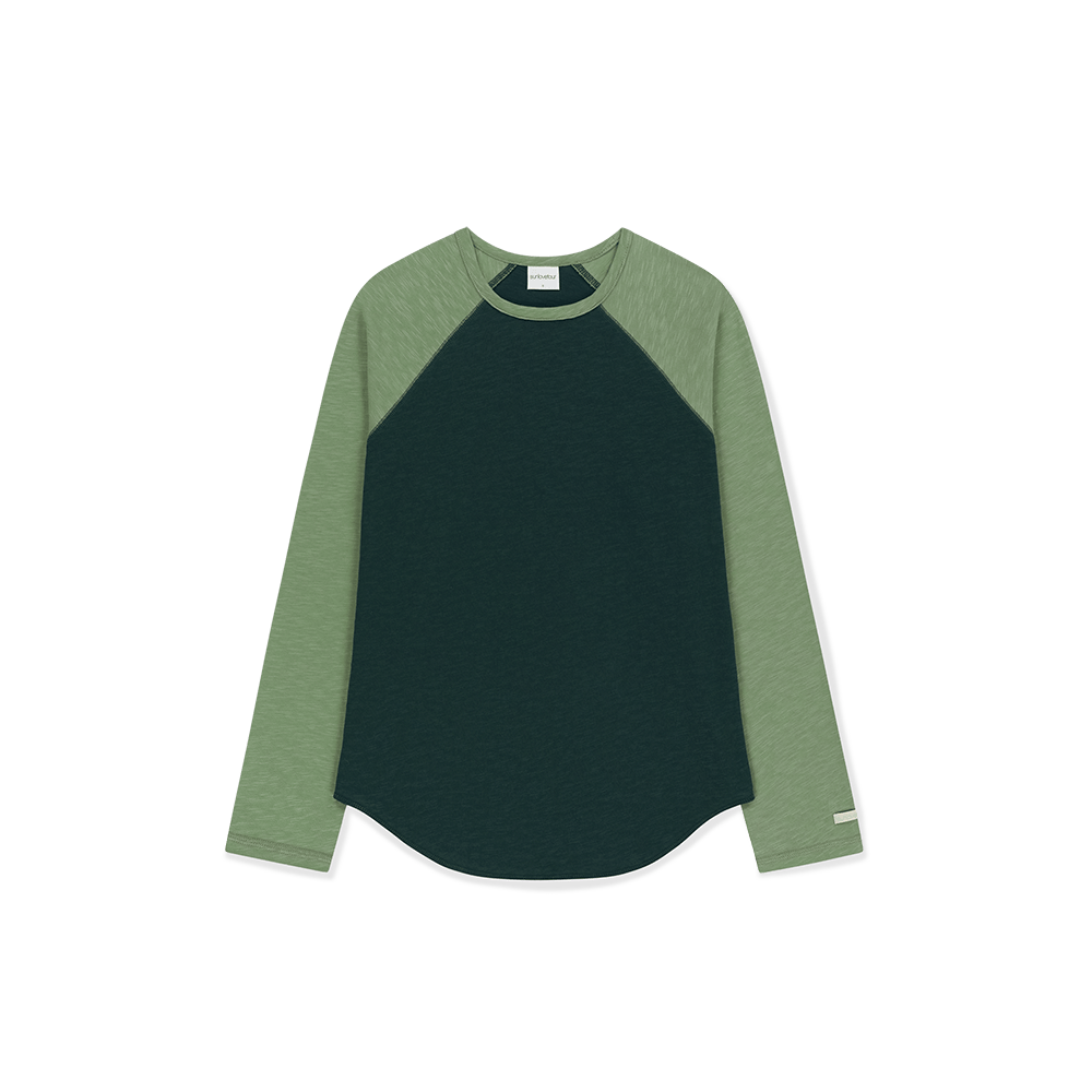 SL263TTSLT06GN [5% 적립] sunlovetour Slub Raglan LS Tee Green