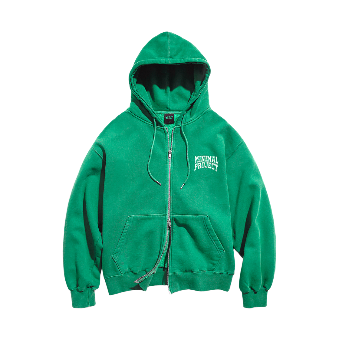 미니멀프로젝트 로우 투웨이 헤비웨이트 피그먼트 기모 릴렉스 핏 후드집업 MZT119 GREEN(MINIMALPROJECT Low 2-Way Heavyweight Pigment Brushed Relaxed Fit Hooded Zip-Up Mzt119 Green)