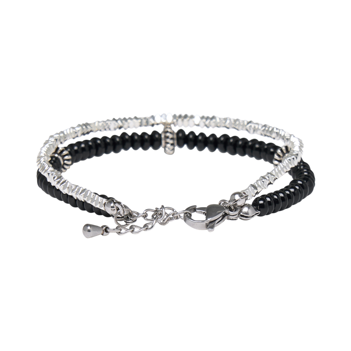 아모우 더블 레이어 스톤 팔찌 블랙마노(AMOU Double-Layer Stone Bracelet) - 2