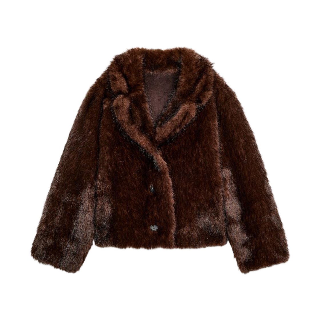 3046/381/716 (W) Zara Reversible Double Faced Fur Jumper Dark Brown