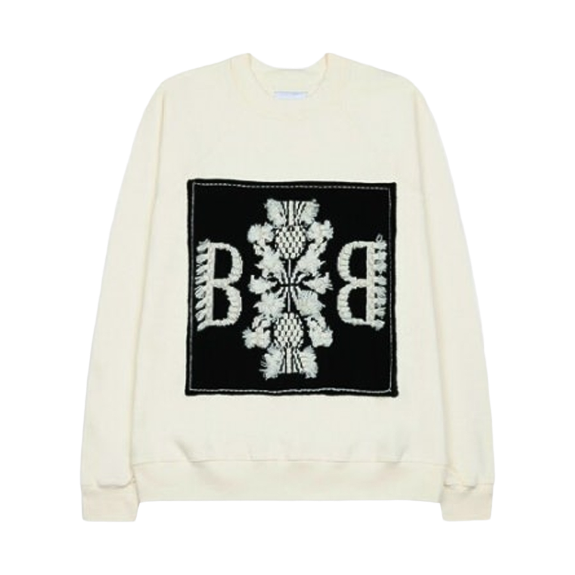 C104324 073 [25% 쿠폰] (W) Barrie Logo Cashmere Sweatshirt Black Whited Undyed Black