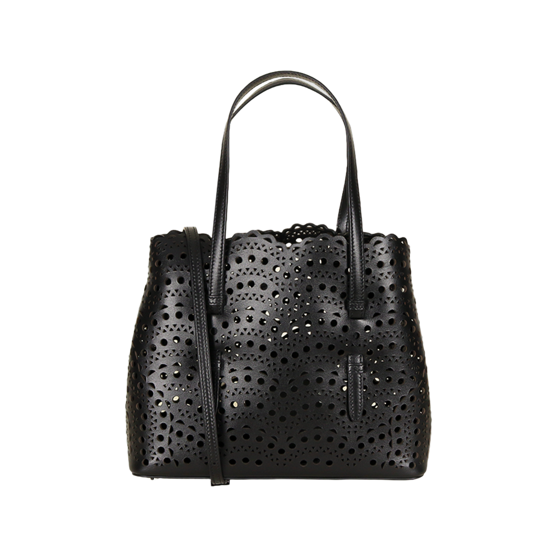 AA1S06725I251 999 [25% 쿠폰] Alaia Mina 25 Bag in Vienne Wave Lux Calfskin Black