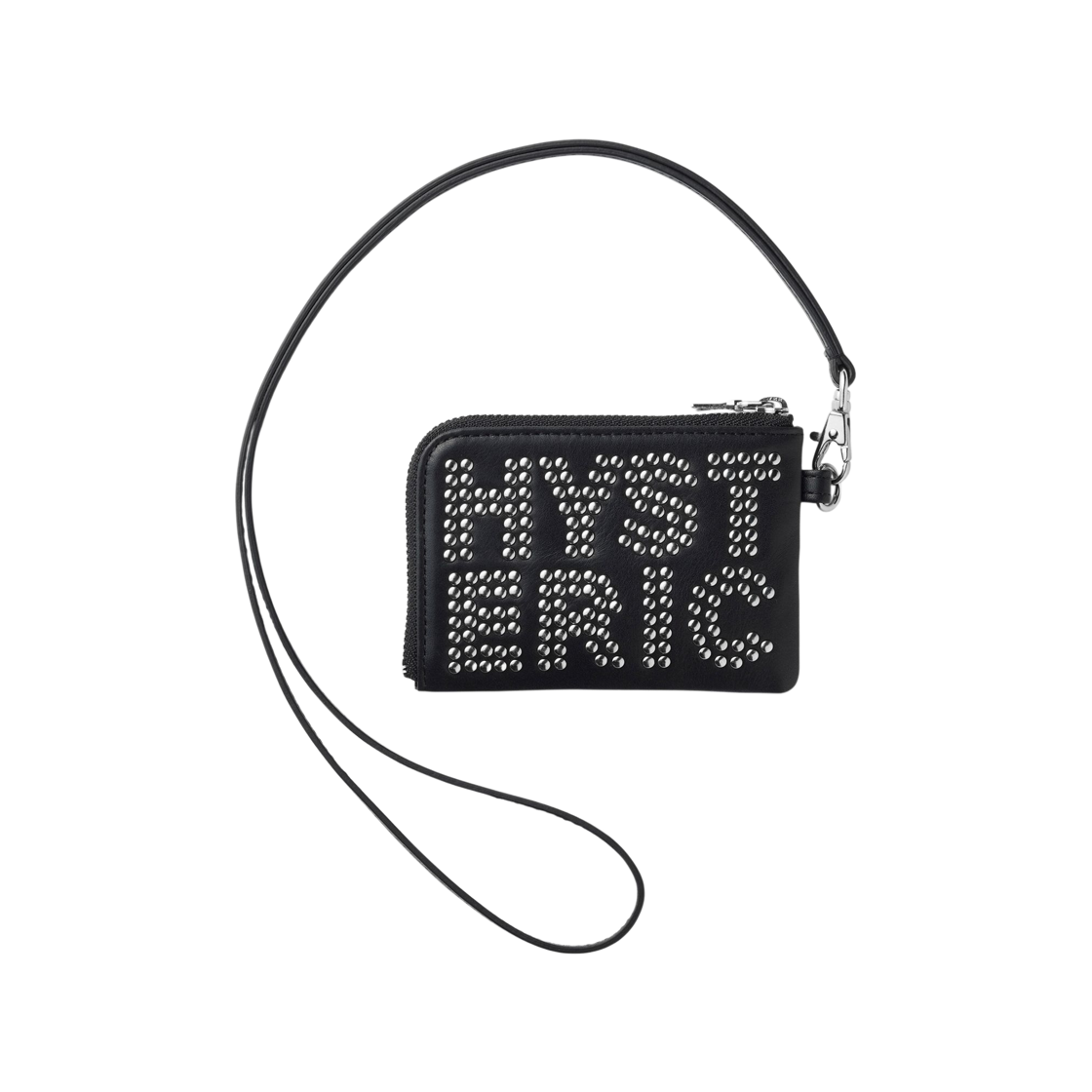 01223QG12 Hysteric Glamour Logo Stud Coin Purse Black