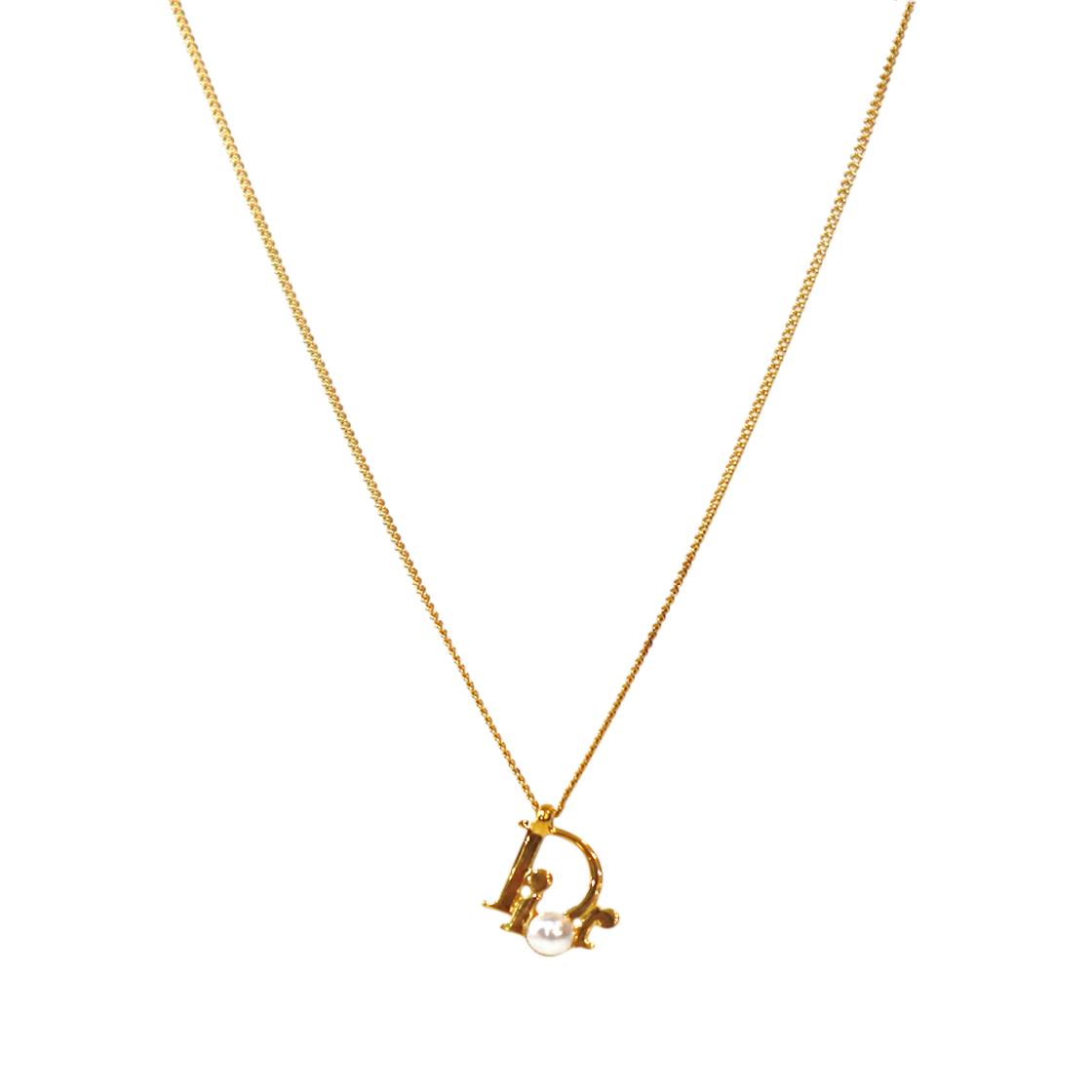 ITTEIERLR3IR Dior Pearl Oblique Gold Necklace A-B64376