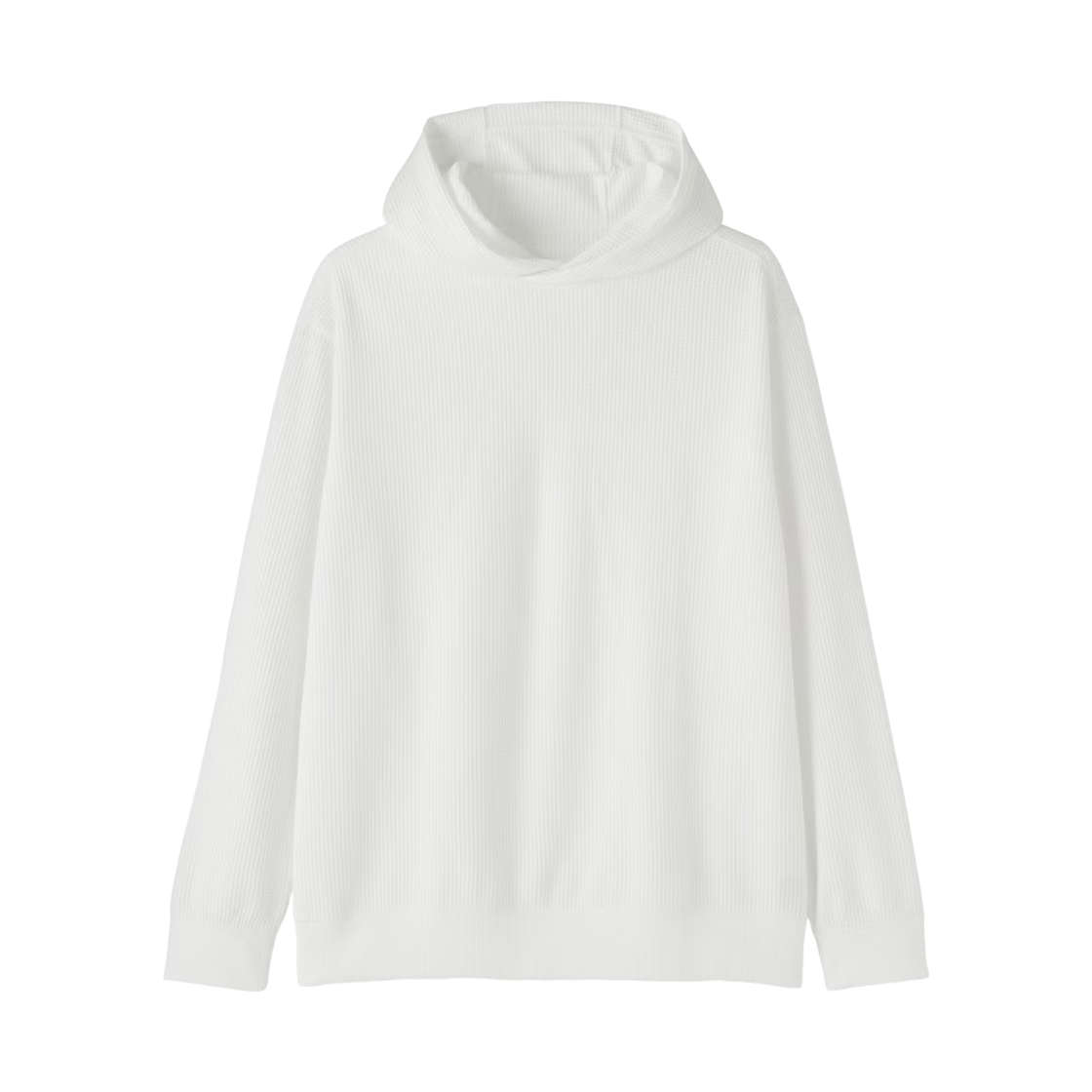무인양품 재생 와플 풀오버 후드 오프 화이트(MUJI Recycled Waffle Pull Over Hoodie Off White)