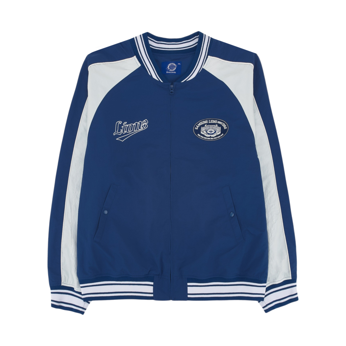 삼성 라이온즈 x 에잇세컨즈 아카이브 바시티 점퍼 블루(Samsung Lions x 8seconds Archive Varsity Jumper Blue)