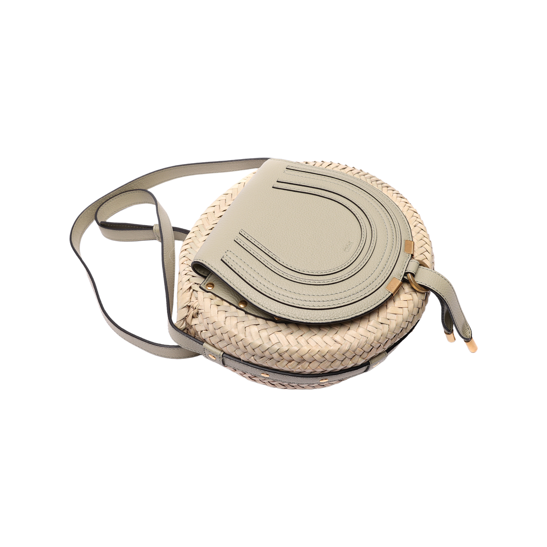 [25% 쿠폰] 끌로에 마르씨 크로스바디 베스킷백 페이디드 그린([25% 쿠폰] Chloe Marcie Crossbody Basket Bag Faded Green) - 5