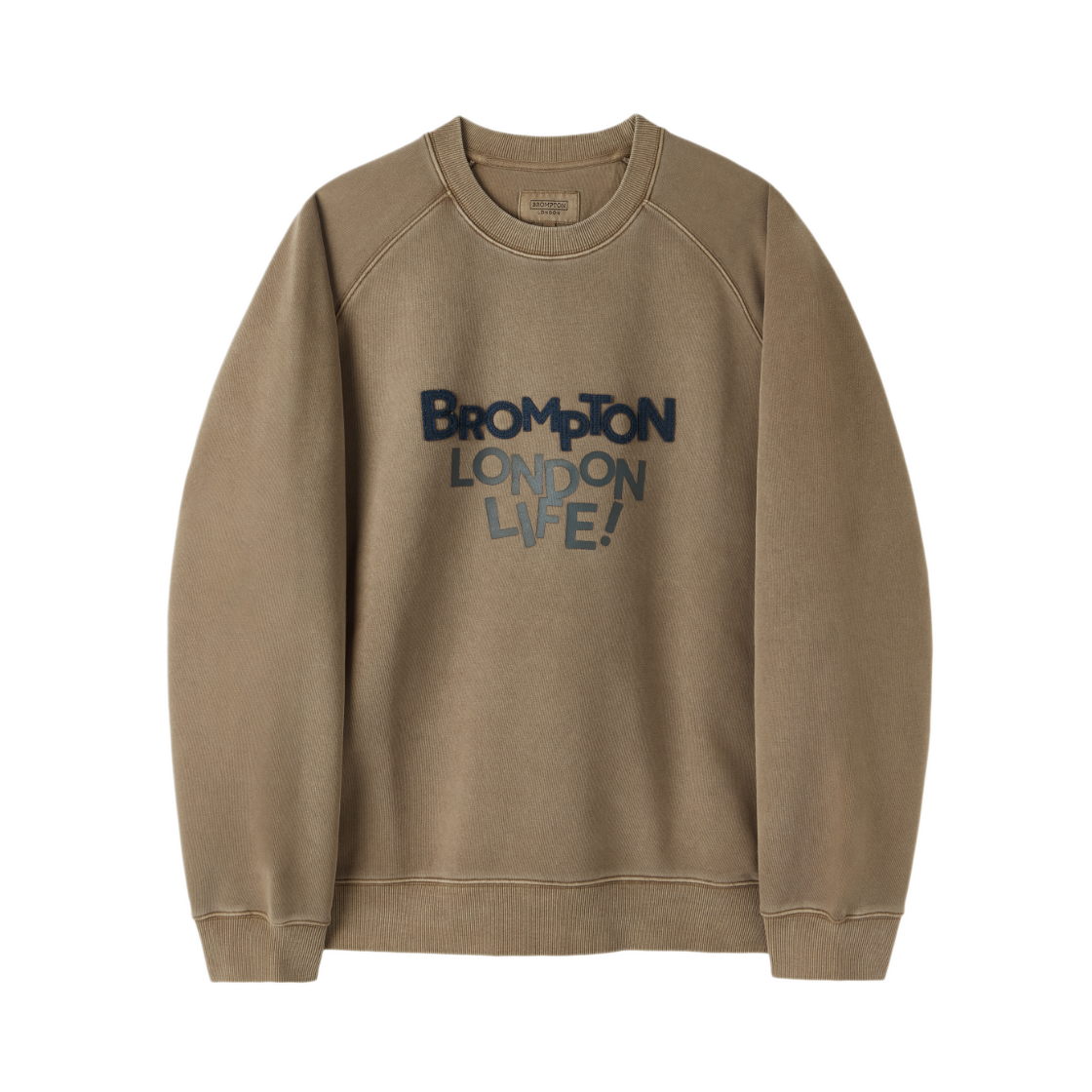 P253USW430080 BROMPTON LONDON Pigment Print Sweatshirt Brown