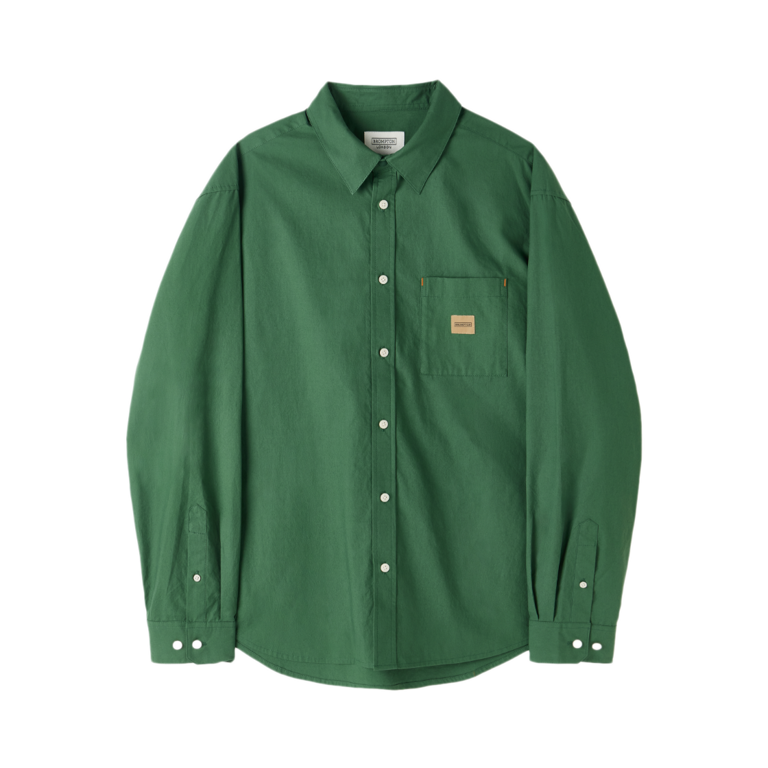 P253MSH401050 BROMPTON LONDON Solid Pocket Shirt Green