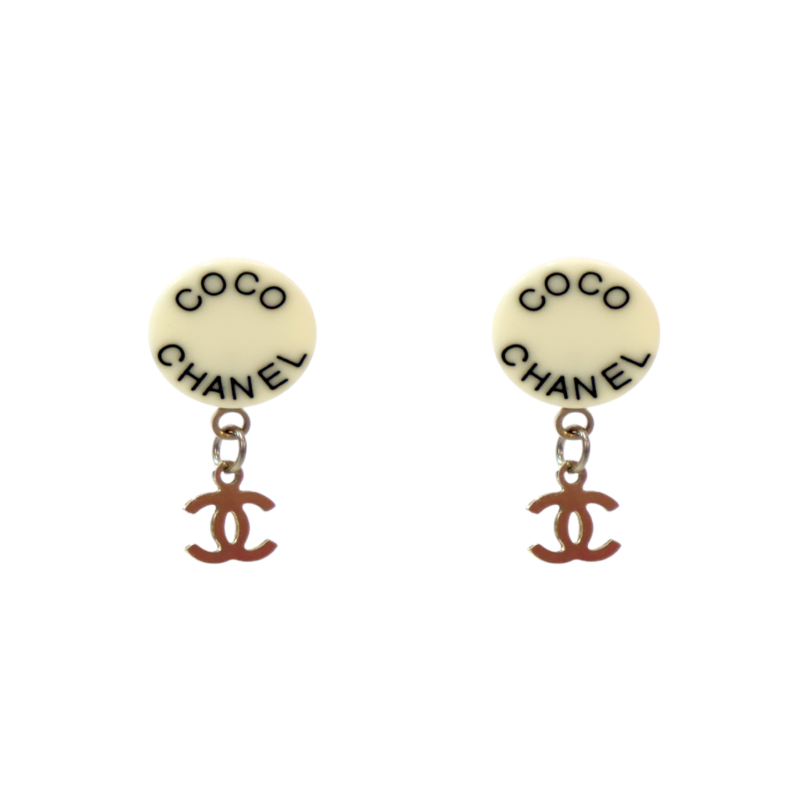 IT48FJBF2O37 Chanel Round Coco CC Earrings A-B64333