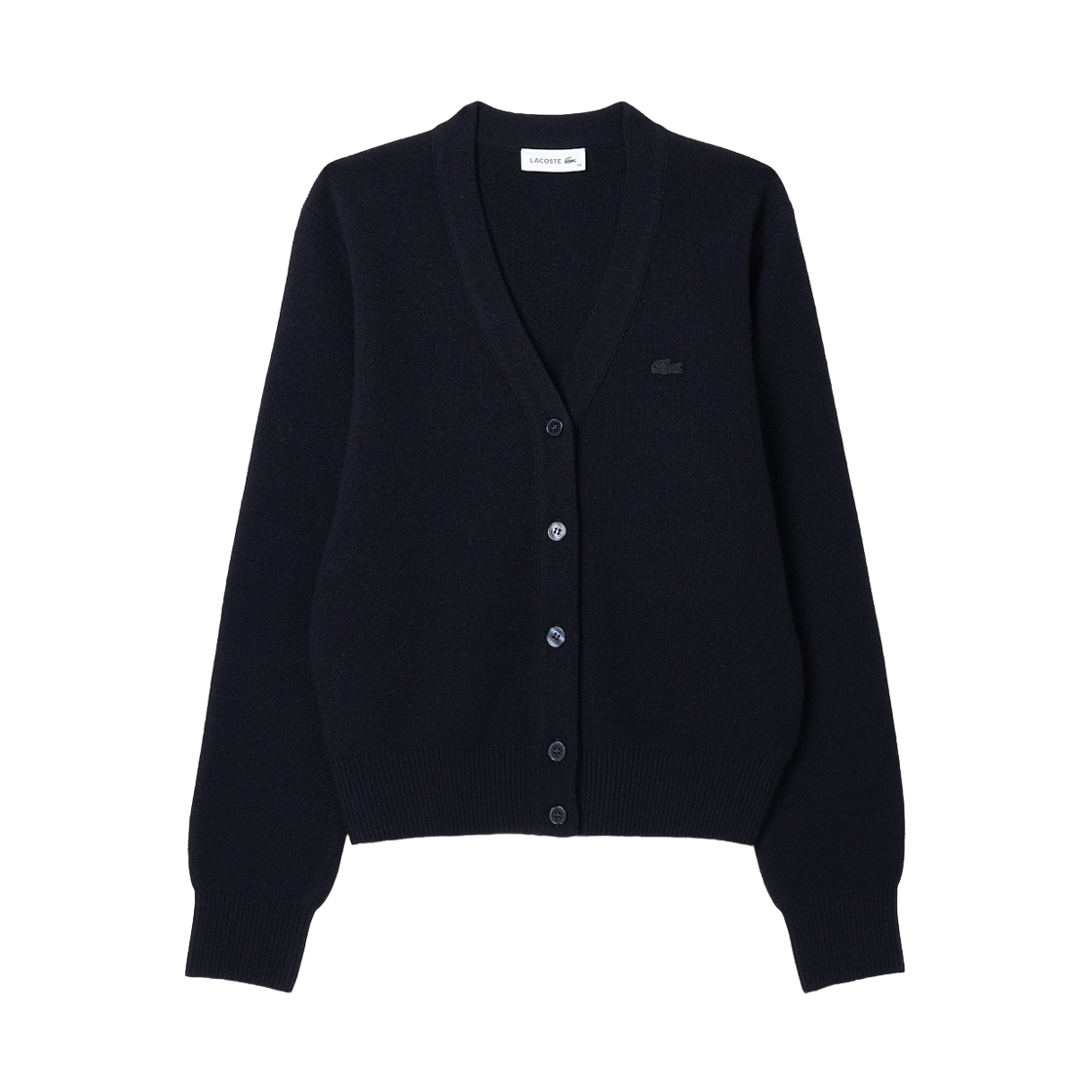 AF201E-56N-HDE (W) Lacoste Basic V-Neck Cardigan Dark Navy