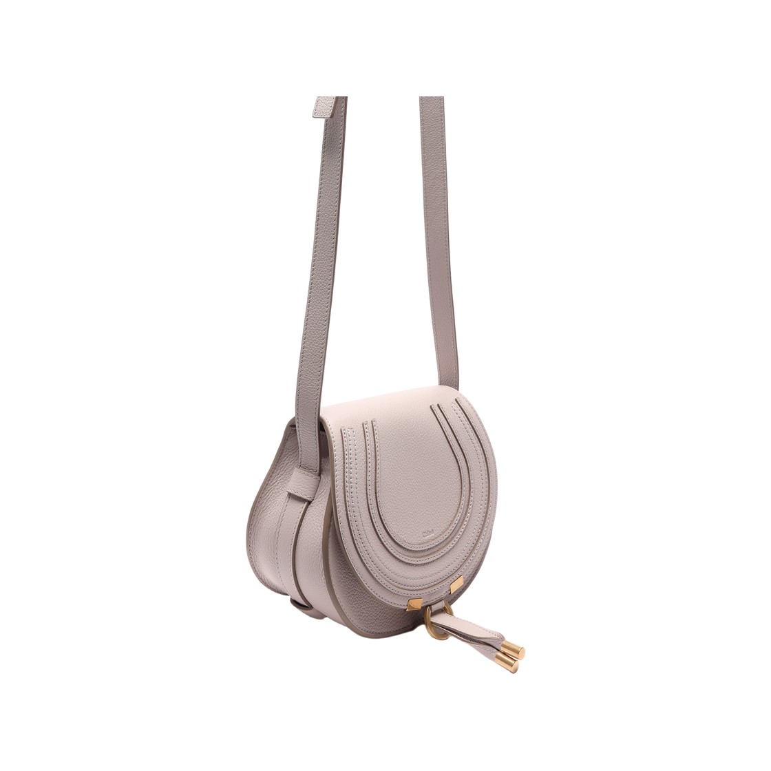 [25% 쿠폰] 끌로에 마르씨 스몰 새들 백 와일드 그레이([25% 쿠폰] Chloe Marcie Small Saddle Bag Wild Grey) - 3