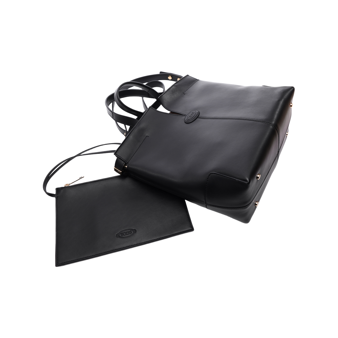 [25% 쿠폰] 토즈 레더 스몰 디아이 백 폴리오 블랙([25% 쿠폰] Tod's Di Bag Folio in Leather Small Black) - 5