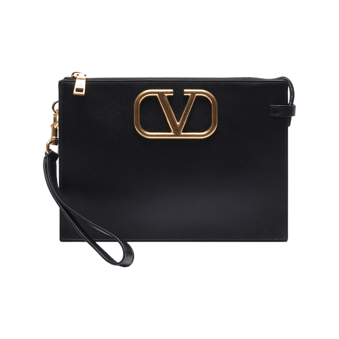 2Y2P0P09 LMG 0NO 23S [25% 쿠폰] Valentino Vlogo Signature Calfskin Pouch Black