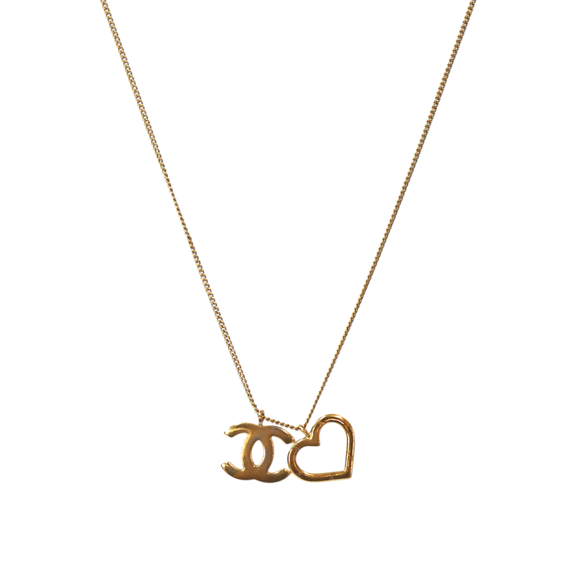ITS37KCP2AHG Chanel Heart CC Gold Necklace A-B63785