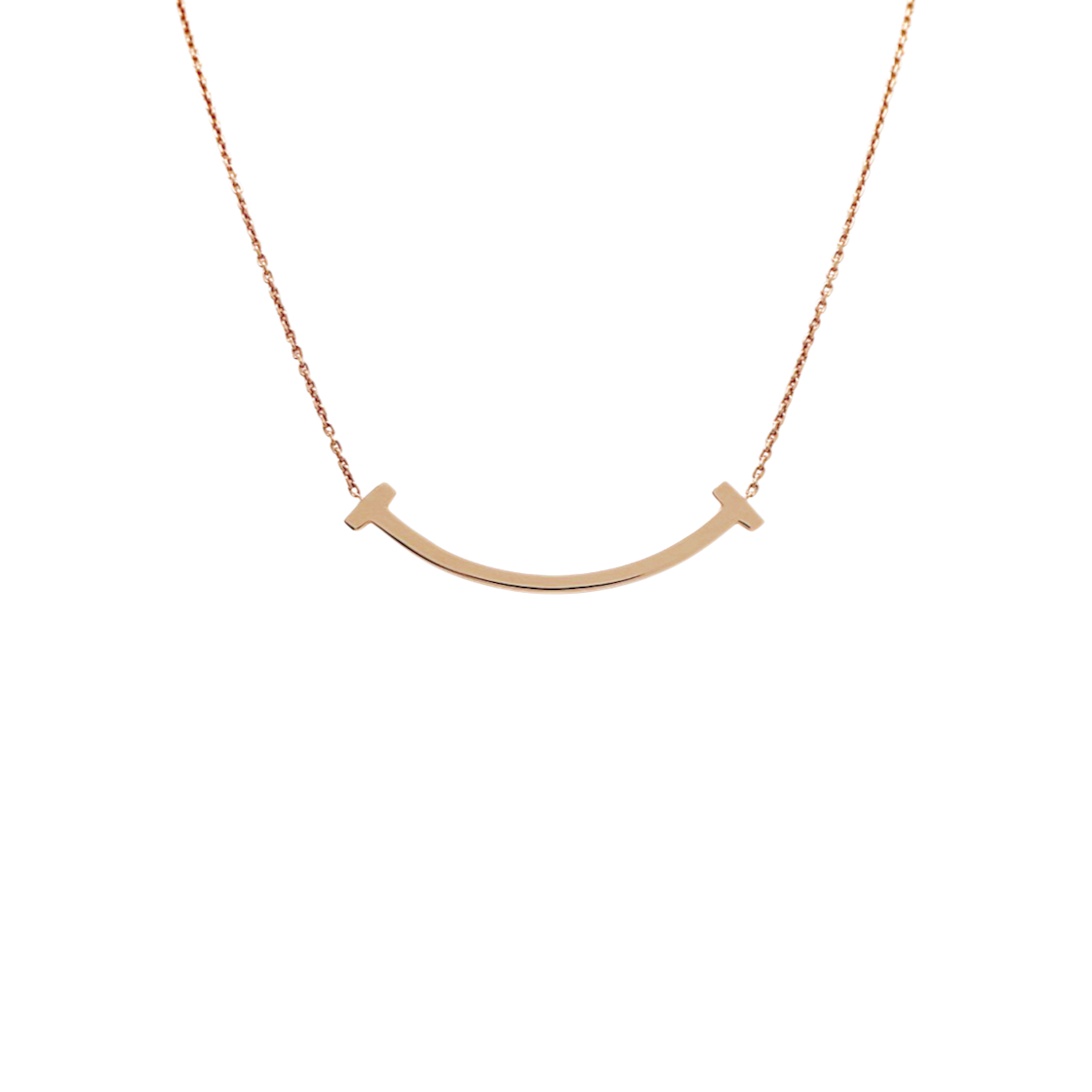 ITM3NOE8NEMU Tiffany & Co. T Smile Medium Necklace Rose Gold