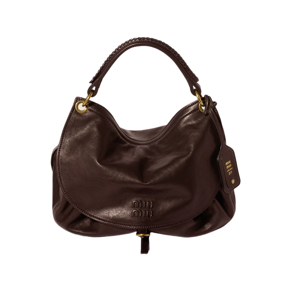 미우 미우 랑데부 레더 백 브라운(Miu Miu Rendez-Vous Leather Bag Brown) - 1