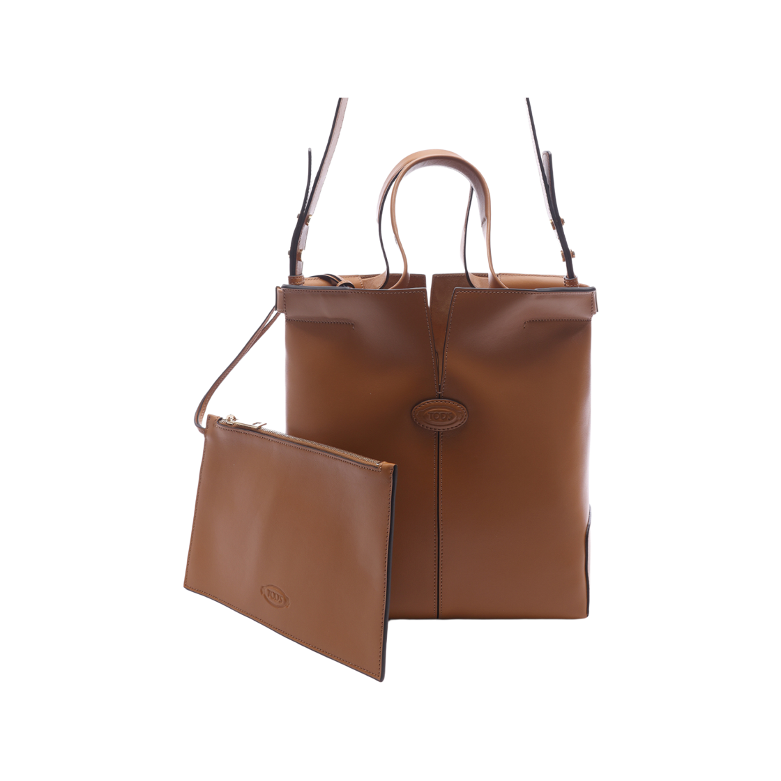 [25% 쿠폰] 토즈 레더 스몰 디아이 백 폴리오 브라운([25% 쿠폰] Tod's Di Bag Folio in Leather Small Brown) - 2