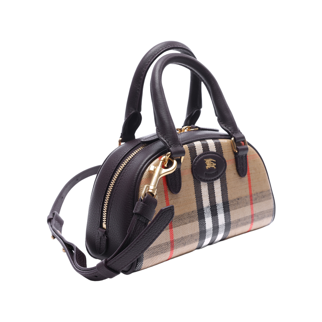 [25% 쿠폰] 버버리 미니 하이랜드 볼링백 샌드 베이지([25% 쿠폰] Burberry Mini Highlands Bowling Bag Sand Beige) - 3