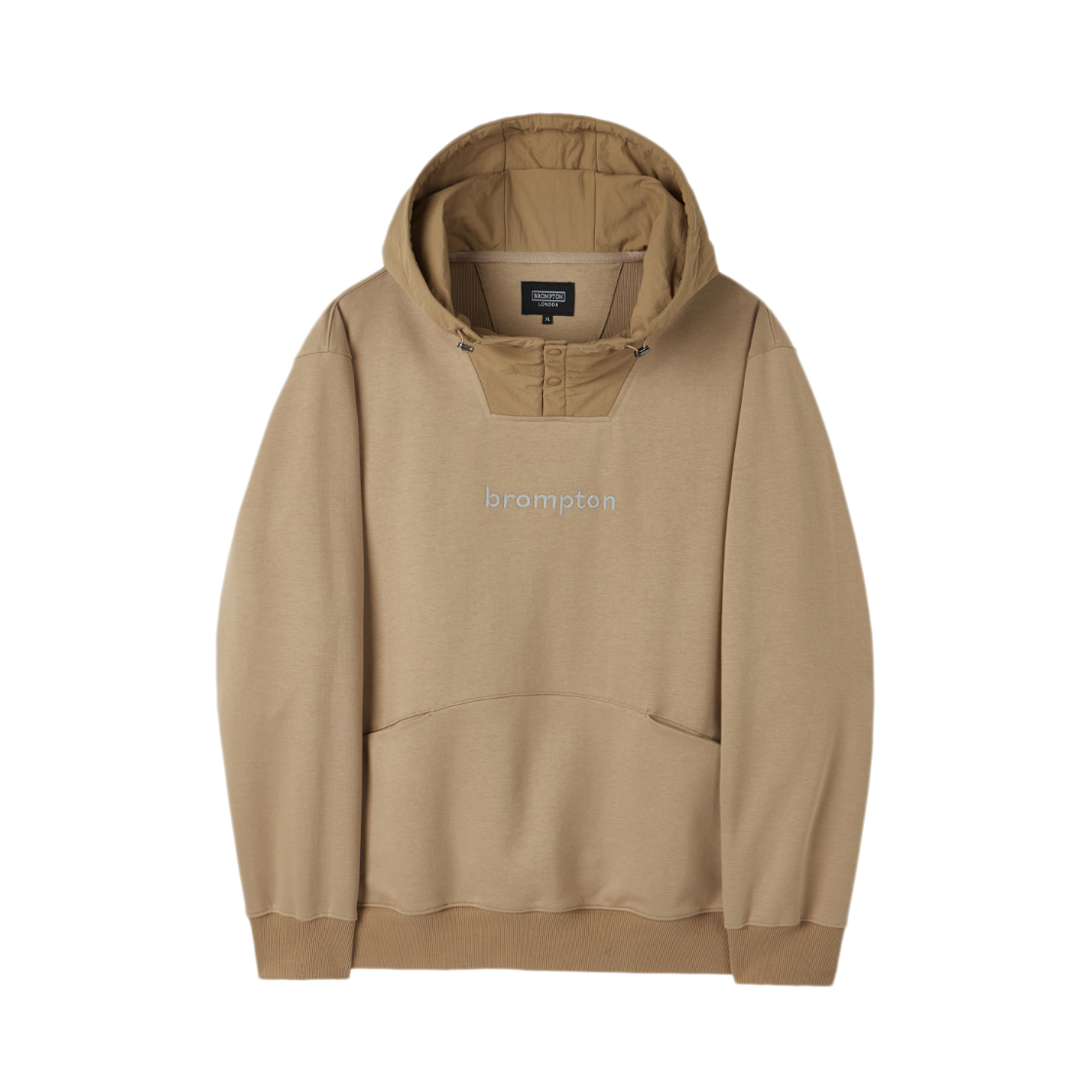 P253UHD162070 BROMPTON LONDON Reflective Jersey Hood Beige