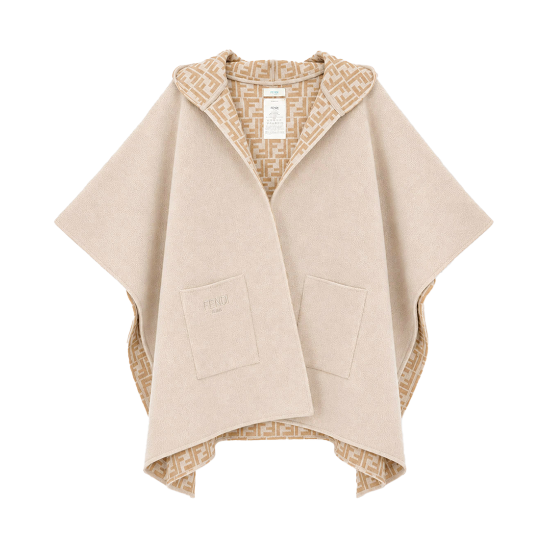 [25% 쿠폰] (키즈) 펜디 저지 리버시블 톤온톤 케이프 베이지([25% 쿠폰] (Kids) Fendi Jersey Reversible Tone-On-Tone Cape Beige)
