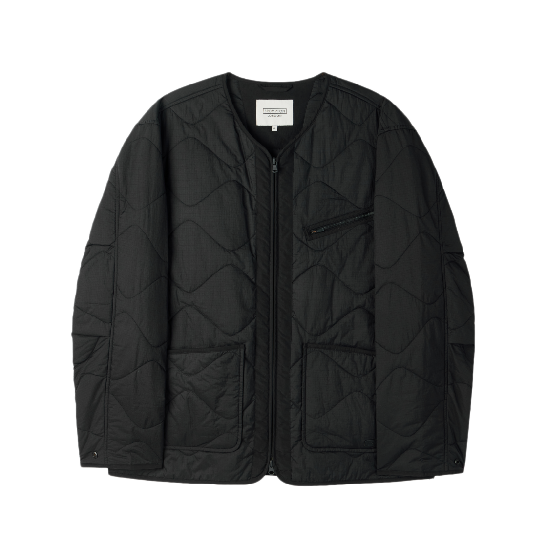 P254UPD430099 BROMPTON LONDON British Camper Quilted Jacket Black