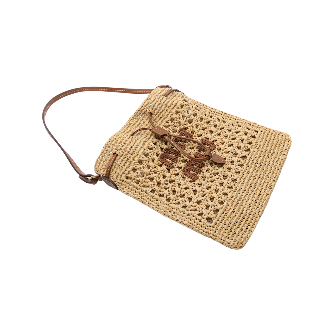 [25% 쿠폰] 미우 미우 우븐 패브릭 미니백 베이지 꼬냑([25% 쿠폰] Miu Miu Woven Fabric Mini Bag Beige Cognac) - 5