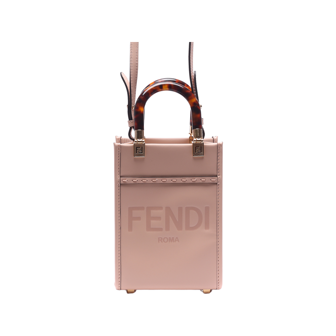 8BS051_ABVL_F1HDG_22S [25% 쿠폰] Fendi Roma Sunshine Mini Leather Shopper Bag Pale Pink