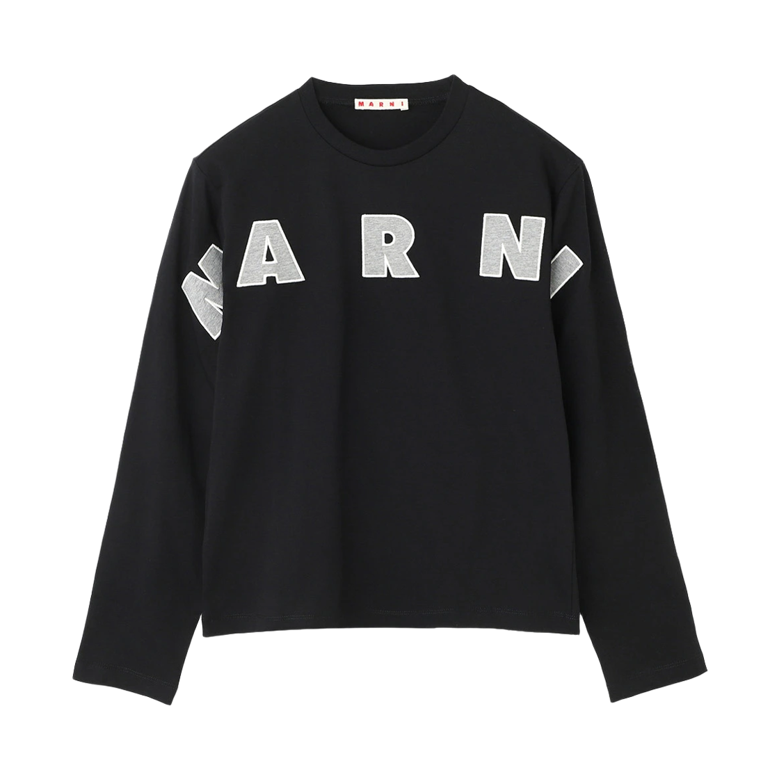 M01263 M00RF 0M90D 12-14Y [25% 쿠폰] (Kids) Marni Logo Long Sleeve T-Shirt Black