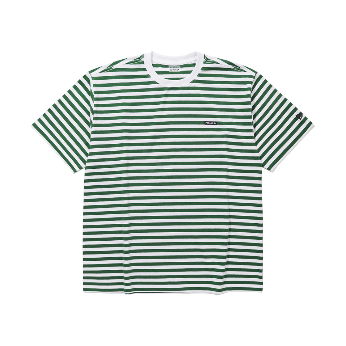 14954691 New Era Micro Stripe T-Shirt White Forest
