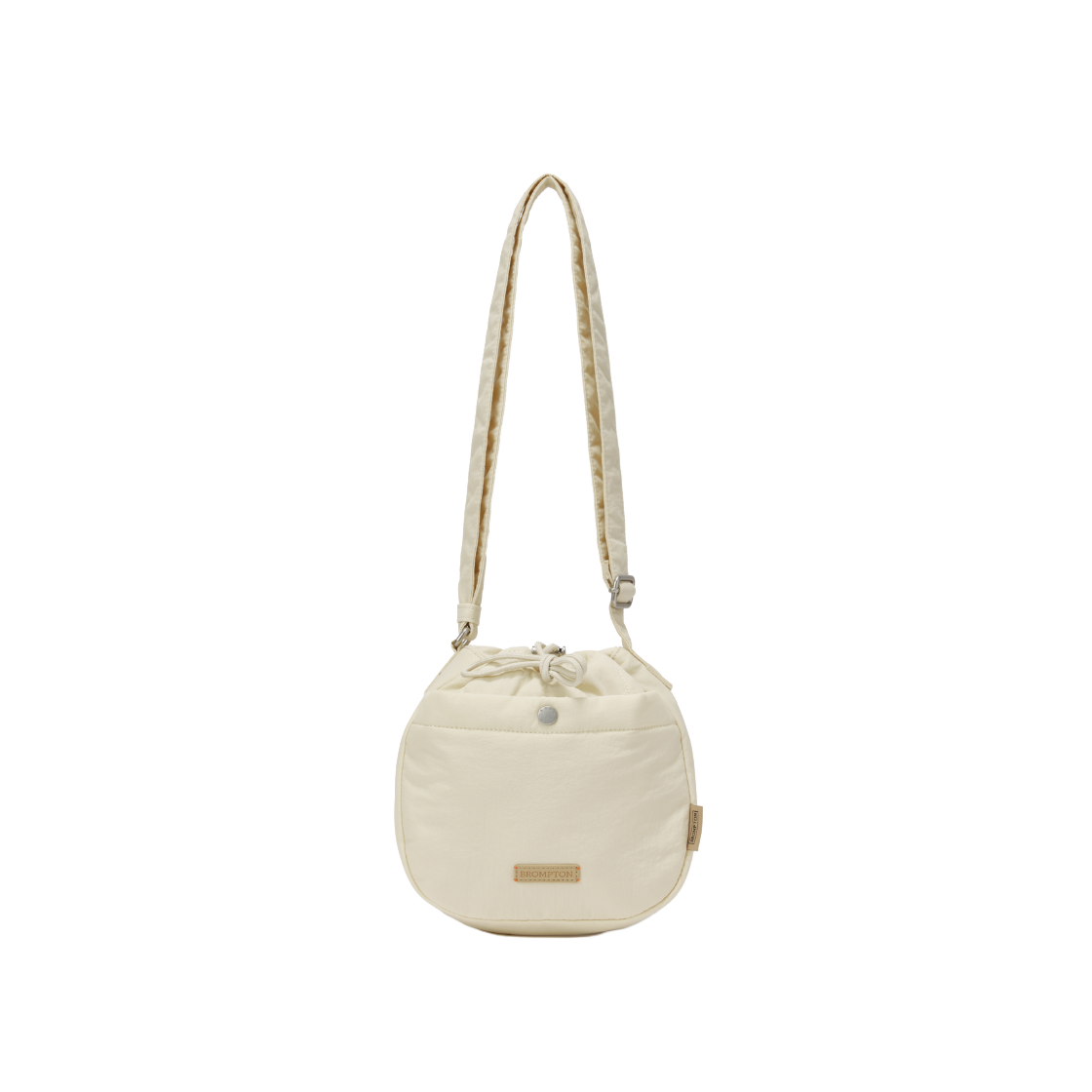 P255ACR411907 BROMPTON LONDON Quilted Drow String Bag Cream