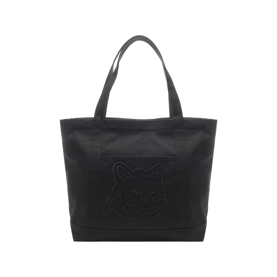 LW05104WW0107 P199 25F [25% 쿠폰] Maison Kitsune Fox Head Large Tote Bag Black