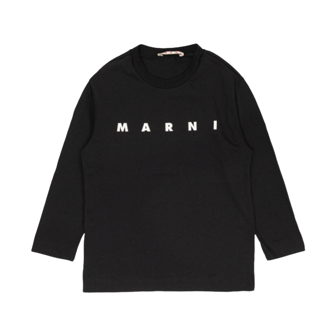 M01603 M00RF 0M900 12-14Y [25% 쿠폰] (Kids) Marni Cotton Long Sleeve T-Shirt with Marni Print Black