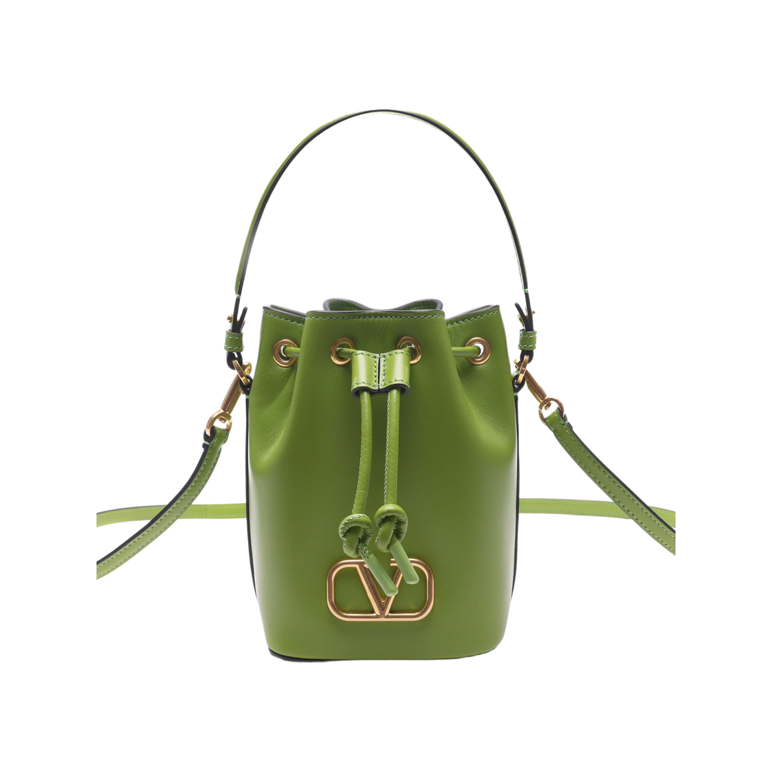 3W2P0Z44 VNL EW5 23F [25% 쿠폰] Valentino Vlogo Signature Mini Bucket Bag in Nappa Leather Green