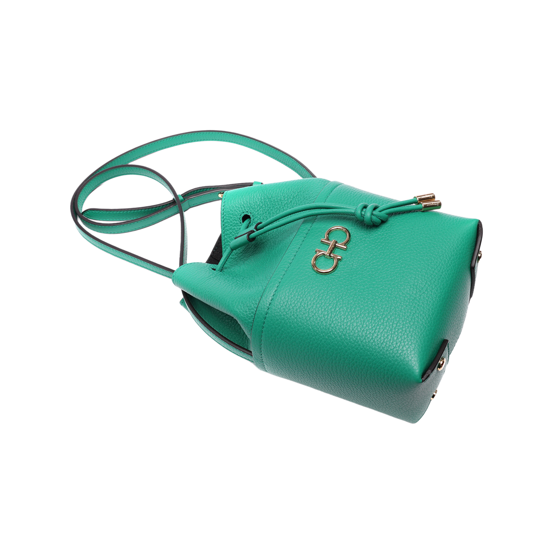 [25% 쿠폰] 페라가모 간치니 숄더 스트랩 미니백 에메랄드([25% 쿠폰] Ferragamo Gancini Mini Bag with Shoulder Strap Emerald) - 5