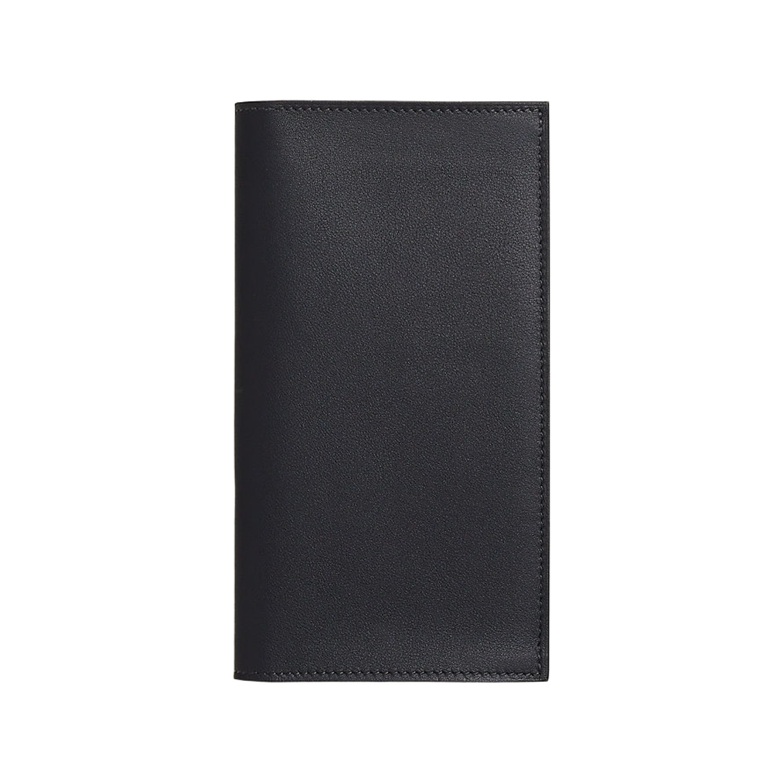 H084363CKAC Hermes Citizen Twill Long Wallet Swift Calfskin & Palladium Caban Bleu De France Bleu Saphir