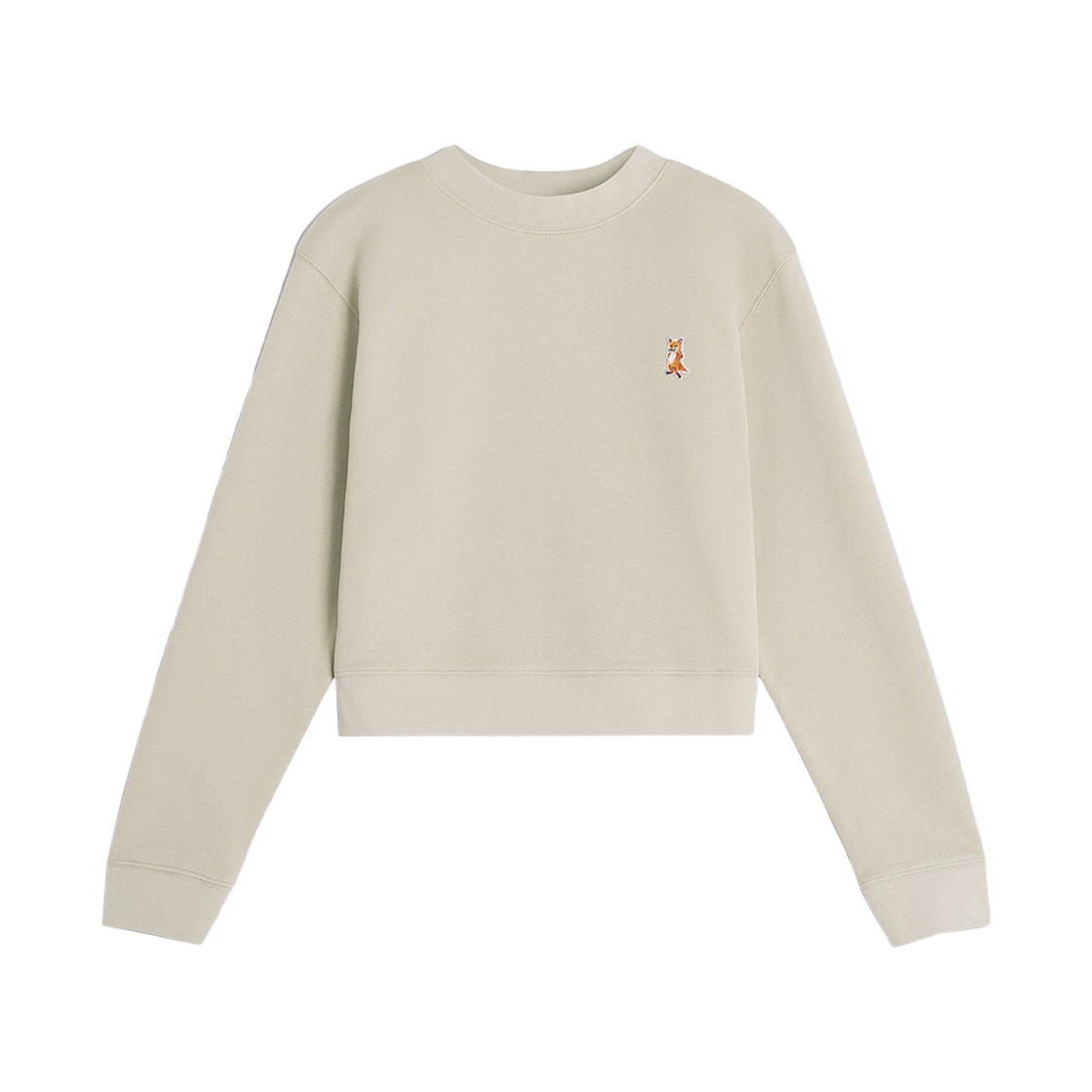PW00318KM0341 0303 [25% 쿠폰] (W) Maison Kitsune Lady Fox Cropped Sweatshirt Feather Beige