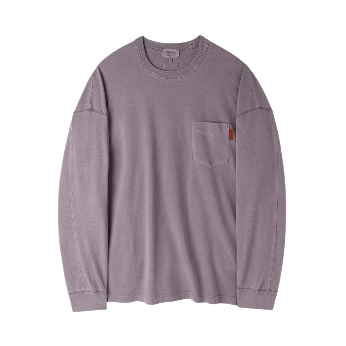 P253UTS403028 BROMPTON LONDON Pigment Long Sleeve T-Shirt Purple